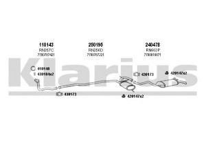 KLARIUS 720625E išmetimo sistema 
 Išmetimo sistema -> Išmetimo sistema, visa