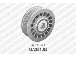 SNR GA351.05 kreipiantysis skriemulys, V formos rumbuotas diržas 
 Diržinė pavara -> V formos rumbuotas diržas/komplektas -> Laisvasis/kreipiamasis skriemulys
6012000770