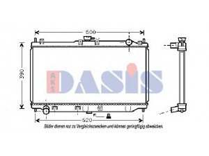 AKS DASIS 111290N radiatorius, variklio aušinimas 
 Aušinimo sistema -> Radiatorius/alyvos aušintuvas -> Radiatorius/dalys
BP4W15200A