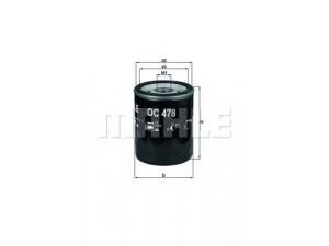 KNECHT OC 478 alyvos filtras 
 Techninės priežiūros dalys -> Techninės priežiūros intervalai
9091503005, 9091520002, 9091520004