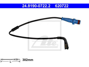 ATE 24.8190-0722.2 įspėjimo kontaktas, stabdžių trinkelių susidėvėjimas 
 Stabdžių sistema -> Susidėvėjimo indikatorius, stabdžių trinkelės
13139260, 62 35 648
