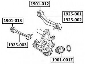 ASVA 1901-001Z valdymo svirties/išilginių svirčių įvorė 
 Ašies montavimas/vairavimo mechanizmas/ratai -> Valdymo svirtis/pasukamosios svirties sujungimas -> Montavimas/sutvirtinimas
33321090504, 33326767748