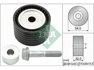 INA 532 0654 10 kreipiantysis skriemulys, paskirstymo diržas 
 Diržinė pavara -> Paskirstymo diržas/komplektas -> Laisvasis/kreipiamasis skriemulys
82000-64664, 44 10 548, 93160244