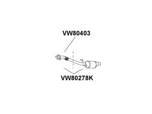 VENEPORTE VW80403 remonto vamzdis, katalizatorius 
 Išmetimo sistema -> Išmetimo vamzdžiai
2D02532091F