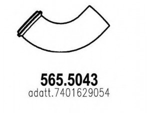 ASSO 565.5043 išleidimo kolektorius 
 Išmetimo sistema -> Išmetimo vamzdžiai
7401629054