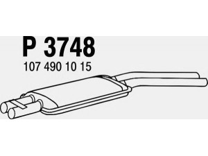 FENNO P3748 vidurinis duslintuvas 
 Išmetimo sistema -> Duslintuvas
1074901015