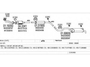 MTS C310168007086 išmetimo sistema 
 Išmetimo sistema -> Išmetimo sistema, visa