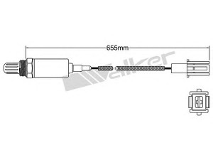 WALKER PRODUCTS 250-21012 lambda jutiklis 
 Variklis -> Variklio elektra
B6B1 18 861, F201 18 861A, FEH1 18 861