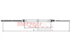 METZGER 491.5 trosas, stovėjimo stabdys 
 Stabdžių sistema -> Valdymo svirtys/trosai
4745.F2, 1473322080, 4745.F2, 4745.G9