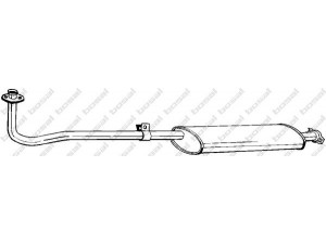 BOSAL 282-673 priekinis duslintuvas 
 Išmetimo sistema -> Duslintuvas
17401-87601, 17401-87608