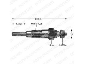 DELPHI HDS248 kaitinimo žvakė
11065-37506, 11065-37507
