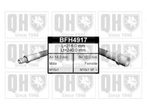 QUINTON HAZELL BFH4917 stabdžių žarnelė 
 Stabdžių sistema -> Stabdžių žarnelės
FBH 6036, 443 611 775F, 8D0 611 775D