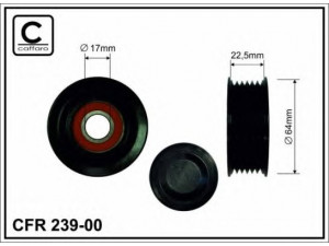 CAFFARO 239-00 kreipiantysis skriemulys, V formos rumbuotas diržas 
 Diržinė pavara -> V formos rumbuotas diržas/komplektas -> Laisvasis/kreipiamasis skriemulys