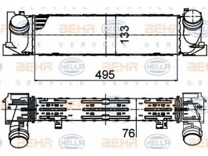 HELLA 8ML 376 791-751 tarpinis suslėgto oro aušintuvas, kompresorius 
 Variklis -> Oro tiekimas -> Įkrovos agregatas (turbo/superįkrova) -> Tarpinis suslėgto oro aušintuvas
17 51 7 600 530