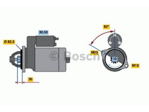 BOSCH 0 986 013 910 starteris 
 Elektros įranga -> Starterio sistema -> Starteris
004 151 20 01, 004 151 20 01 80