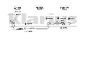 KLARIUS 361701U išmetimo sistema 
 Išmetimo sistema -> Išmetimo sistema, visa