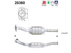 AS 28360 katalizatoriaus keitiklis 
 Išmetimo sistema -> Katalizatoriaus keitiklis
173196, 1731H0
