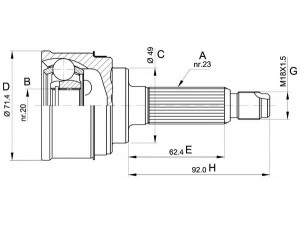 OPEN PARTS CVJ5349.10 jungčių komplektas, kardaninis velenas 
 Ratų pavara -> Sujungimai/komplektas
4410180E00, 4410180E01, 4410180E01000