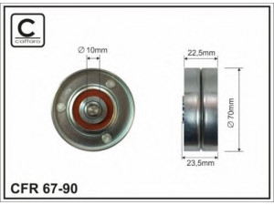 CAFFARO 67-90 kreipiantysis skriemulys, V formos rumbuotas diržas 
 Diržinė pavara -> V formos rumbuotas diržas/komplektas -> Laisvasis/kreipiamasis skriemulys
6001546104, 7700854373, 6001546104