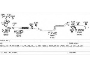 MTS C110149003859 išmetimo sistema 
 Išmetimo sistema -> Išmetimo sistema, visa