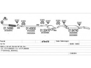 MTS C380354003213 išmetimo sistema 
 Išmetimo sistema -> Išmetimo sistema, visa