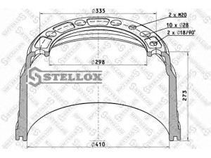 STELLOX 85-00175-SX stabdžių būgnas
1075307, 3171745