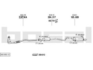 BOSAL 060.950.12 išmetimo sistema 
 Išmetimo sistema -> Išmetimo sistema, visa