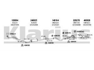 KLARIUS 930365E išmetimo sistema 
 Išmetimo sistema -> Išmetimo sistema, visa