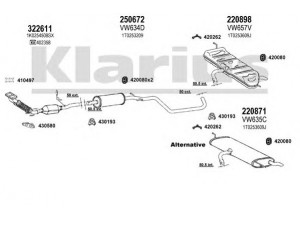 KLARIUS 931144E išmetimo sistema 
 Išmetimo sistema -> Išmetimo sistema, visa