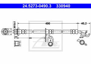 ATE 24.5273-0490.3 stabdžių žarnelė 
 Stabdžių sistema -> Stabdžių žarnelės
51550-62J00