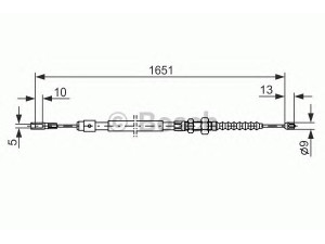 BOSCH 1 987 477 077 trosas, stovėjimo stabdys 
 Stabdžių sistema -> Valdymo svirtys/trosai
95 496 106, 95 611 505, 95 496 106
