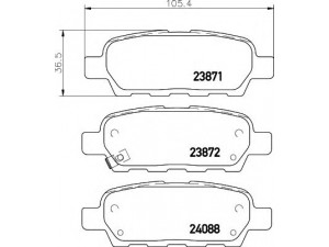 HELLA 8DB 355 010-241 stabdžių trinkelių rinkinys, diskinis stabdys 
 Techninės priežiūros dalys -> Papildomas remontas
440608H385, 44060AL585, 44060AL586