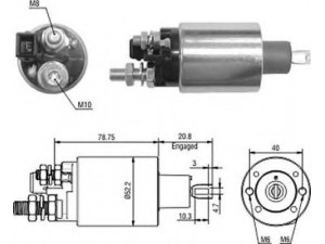 MAGNETI MARELLI 940113050056 solenoidinis jungiklis, starteris