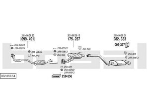 BOSAL 052.059.54 išmetimo sistema 
 Išmetimo sistema -> Išmetimo sistema, visa