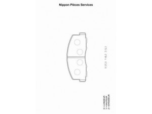 NPS M360I21 stabdžių trinkelių rinkinys, diskinis stabdys 
 Techninės priežiūros dalys -> Papildomas remontas
MB366284, MB407434, MB534483, MZ690018