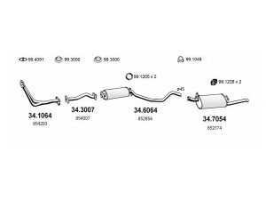 ASSO ART1618 išmetimo sistema 
 Išmetimo sistema -> Išmetimo sistema, visa