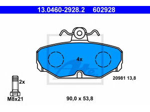 ATE 13.0460-2928.2 stabdžių trinkelių rinkinys, diskinis stabdys 
 Techninės priežiūros dalys -> Papildomas remontas
1638880, 1648236, 1652206, 6162338