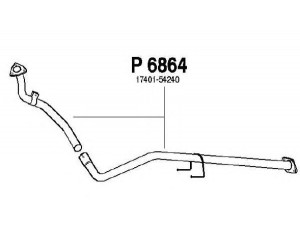 FENNO P6864 išleidimo kolektorius 
 Išmetimo sistema -> Išmetimo vamzdžiai
17401-54240, 17401-54241