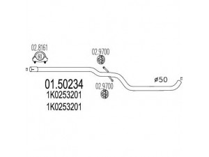 MTS 01.50234 vidurinis duslintuvas 
 Išmetimo sistema -> Duslintuvas
1K0253201, 1K0253201, 1K0253201