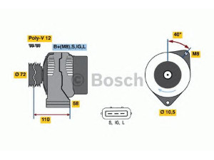 BOSCH 0 986 046 040 kintamosios srovės generatorius 
 Elektros įranga -> Kint. sr. generatorius/dalys -> Kintamosios srovės generatorius
1516506R, 2995980, 500315943, 504028095