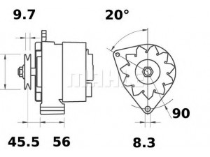 MAHLE ORIGINAL MG 598 kintamosios srovės generatorius 
 Elektros įranga -> Kint. sr. generatorius/dalys -> Kintamosios srovės generatorius
77 00 499 251, 77 00 499 460, 77 00 753 081