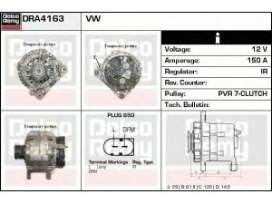 DELCO REMY DRA4163 kintamosios srovės generatorius 
 Elektros įranga -> Kint. sr. generatorius/dalys -> Kintamosios srovės generatorius
95560301700, 021903026B