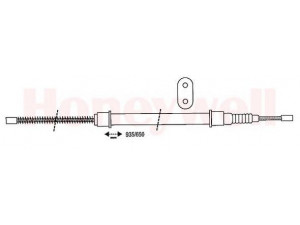 BENDIX 431053B trosas, stovėjimo stabdys 
 Stabdžių sistema -> Valdymo svirtys/trosai
7700554896