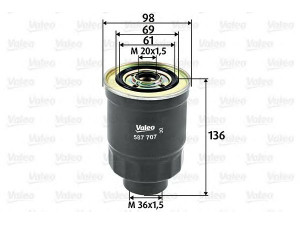 VALEO 587707 kuro filtras 
 Techninės priežiūros dalys -> Papildomas remontas
5132400320, 8-94369-299-3, 8941673980