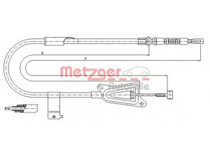 METZGER 17.0125 trosas, stovėjimo stabdys 
 Stabdžių sistema -> Valdymo svirtys/trosai
36530BU000