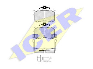 ICER 180995-701 stabdžių trinkelių rinkinys, diskinis stabdys 
 Techninės priežiūros dalys -> Papildomas remontas
GBP90323, SFP000360, SFP100012
