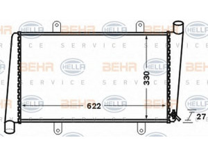 HELLA 8MK 376 774-171 radiatorius, variklio aušinimas 
 Aušinimo sistema -> Radiatorius/alyvos aušintuvas -> Radiatorius/dalys
8 602 117