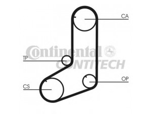 CONTITECH CT911 paskirstymo diržas 
 Techninės priežiūros dalys -> Papildomas remontas
MD189521, 2431232560