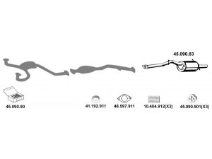 EBERSPÄCHER 452016 išmetimo sistema 
 Išmetimo sistema -> Išmetimo sistema, visa