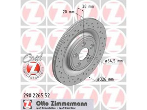 ZIMMERMANN 290.2265.52 stabdžių diskas 
 Dviratė transporto priemonės -> Stabdžių sistema -> Stabdžių diskai / priedai
C2C 25339, C2D 26352